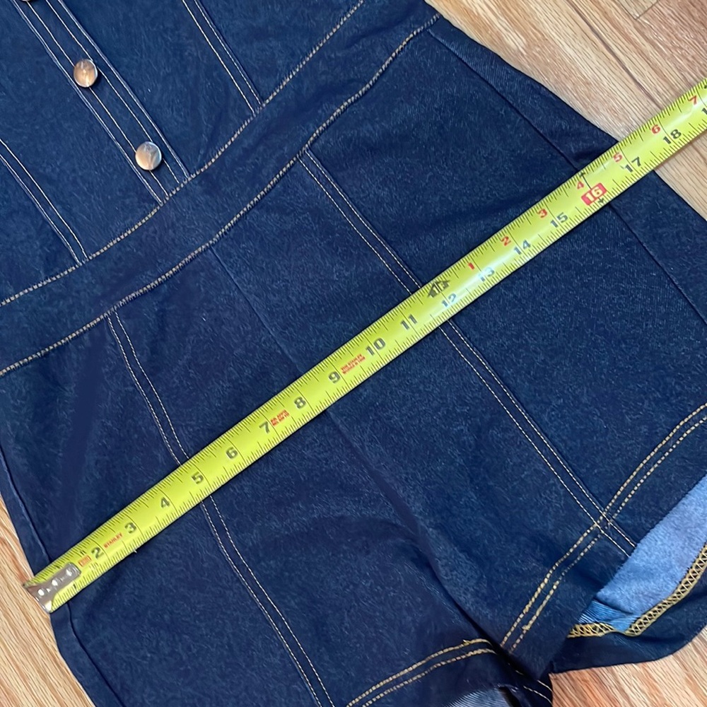 NEW Like An Angel Stretchy Strapless High Waisted Knit Denim  Fit Romper M - Picture 8 of 17